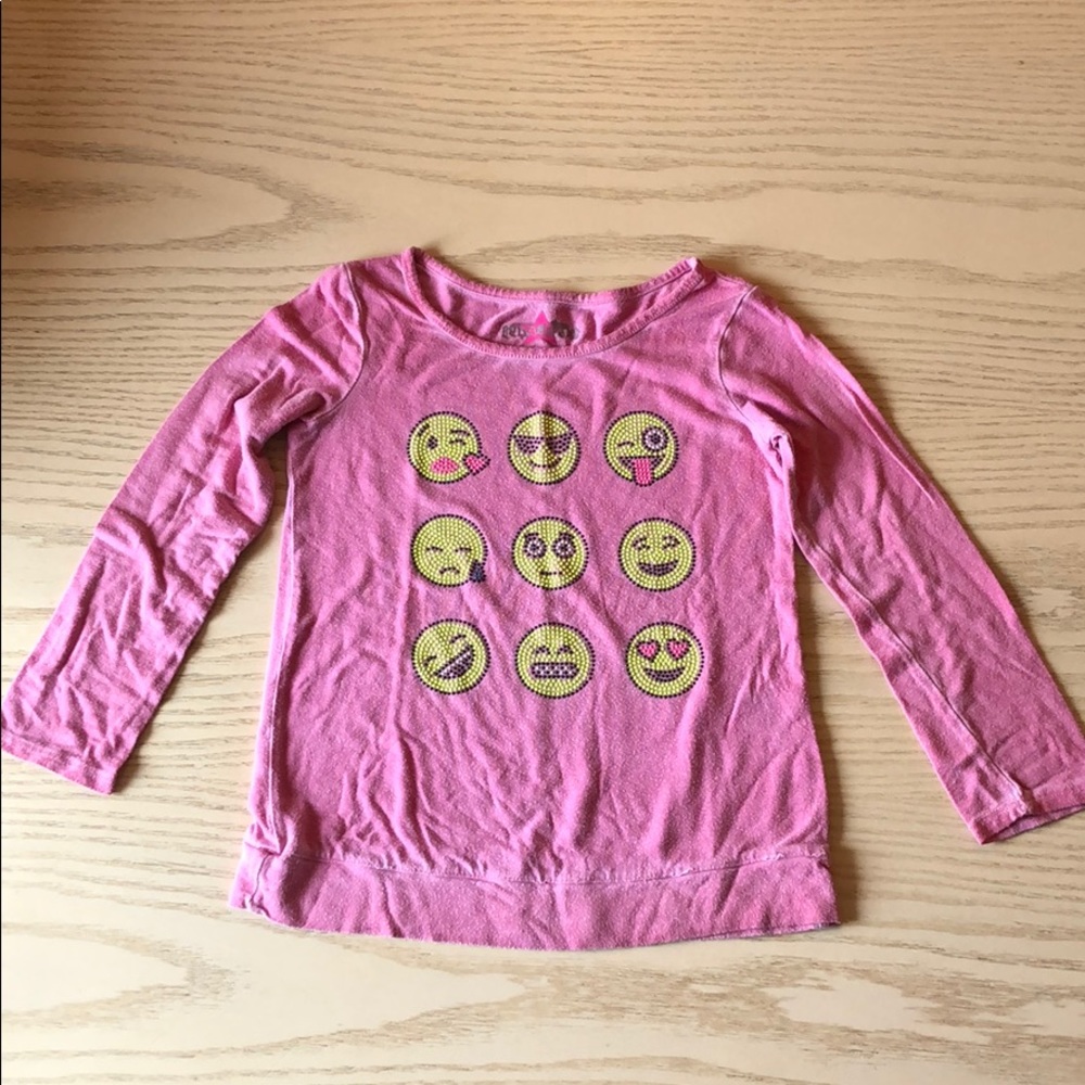 Hannah Sky “emoticons” pink long sleeve top
